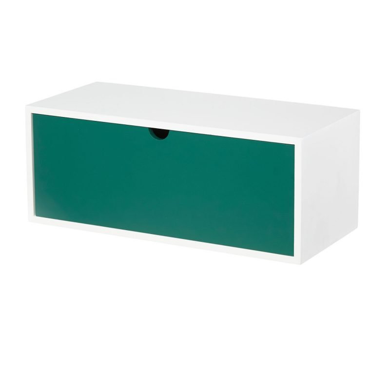 furniteam One drawer shelf – green
