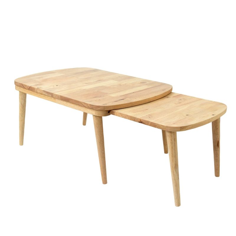 furniteam Solid Wood Extendable Lounge Table