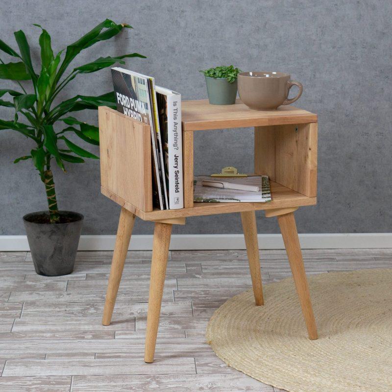 furniteam Solid Wood Side Table