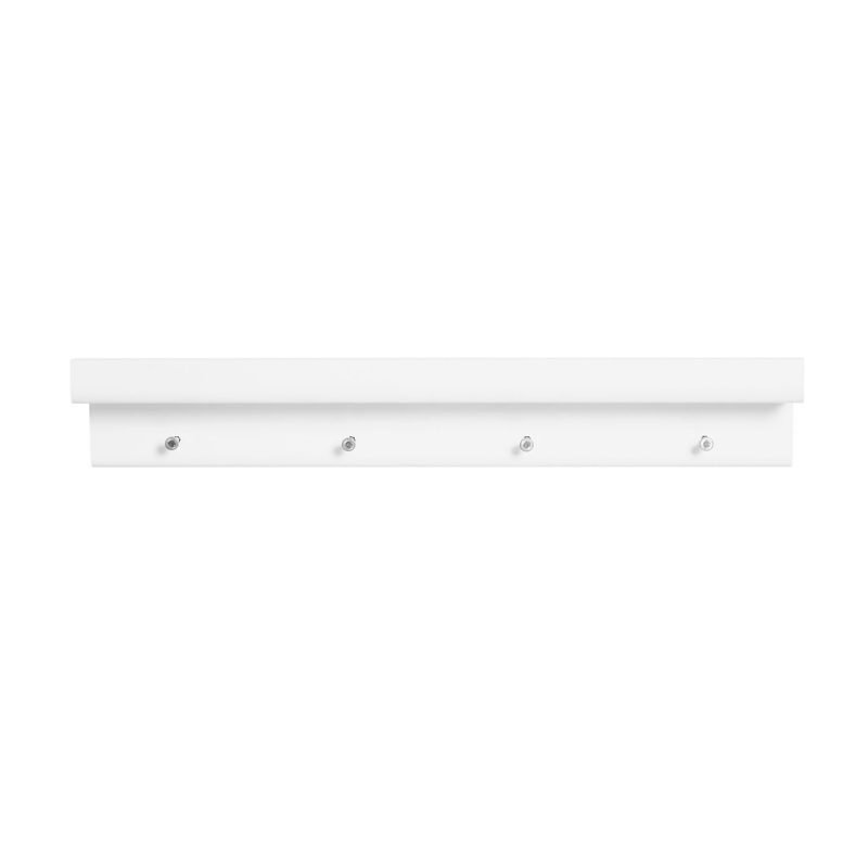 Furniteam Wall Rack White (4 Hooks) – White