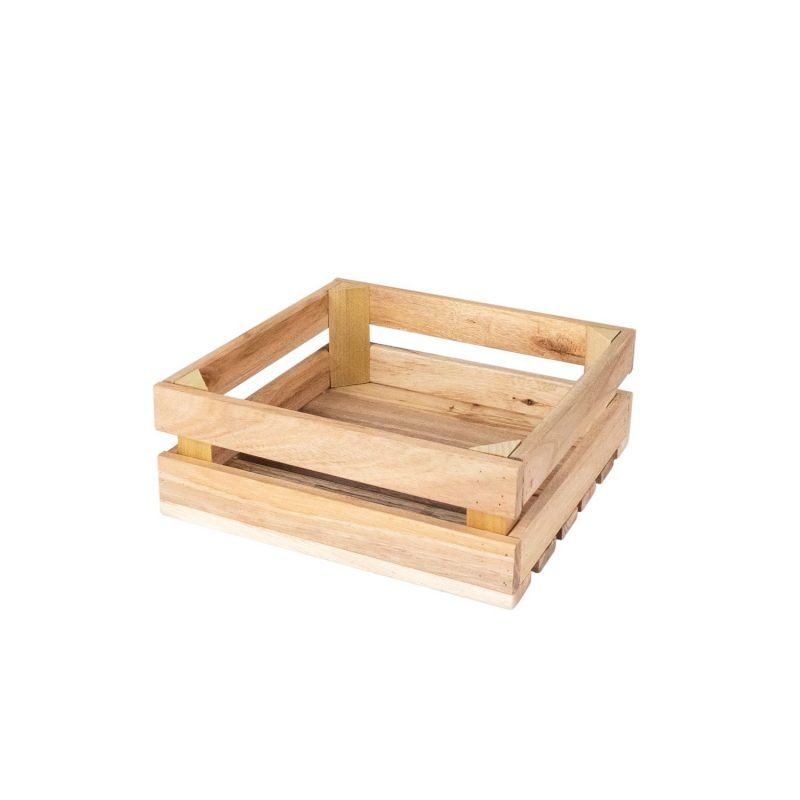 furniteam Solid Wood Storage Box Size Medium: L24xW24xH9 cm