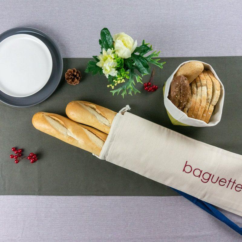 Furniteam Storage Bag For Baguette Bread Shopper L67xW18 Cm