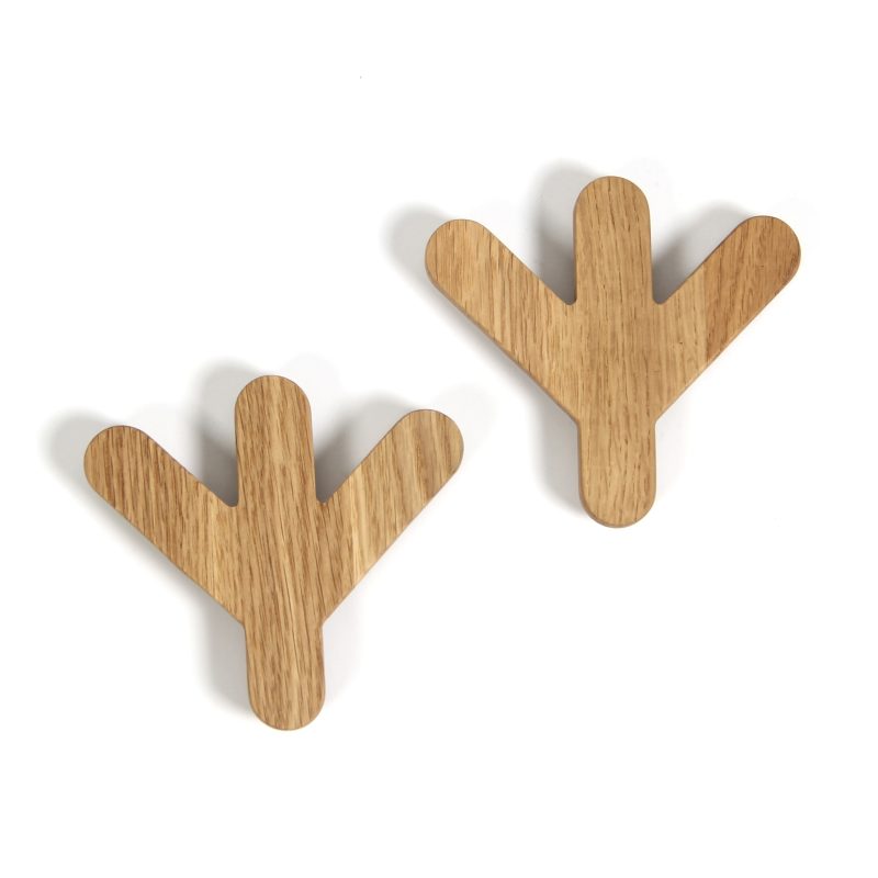 furniteam Wall Hooks in Goose Feet Shape 2 pieces Set