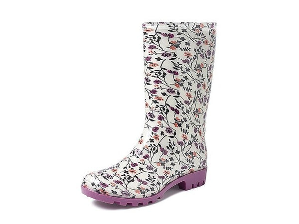 gevavi GEVAVI BOOTS - ROSE KINDER- EN DAMESLAARS PVC WIT BLOEM