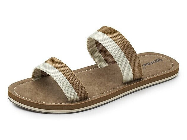 gevavi GEVAVI - BISA TEENSLIPPER BRUIN/ BEIGE