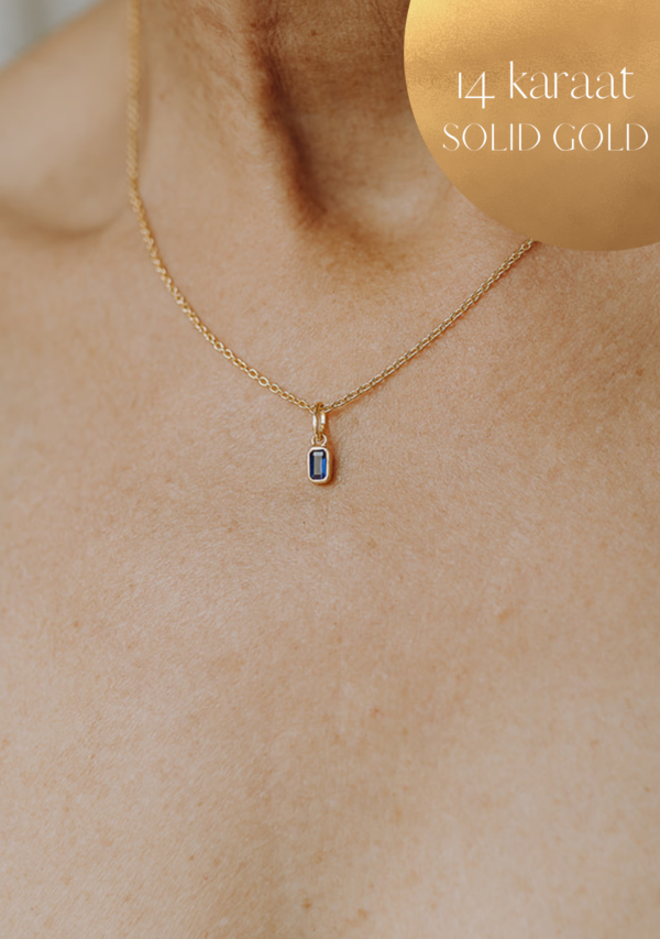 gftd 14 karaat geboortesteen hanger