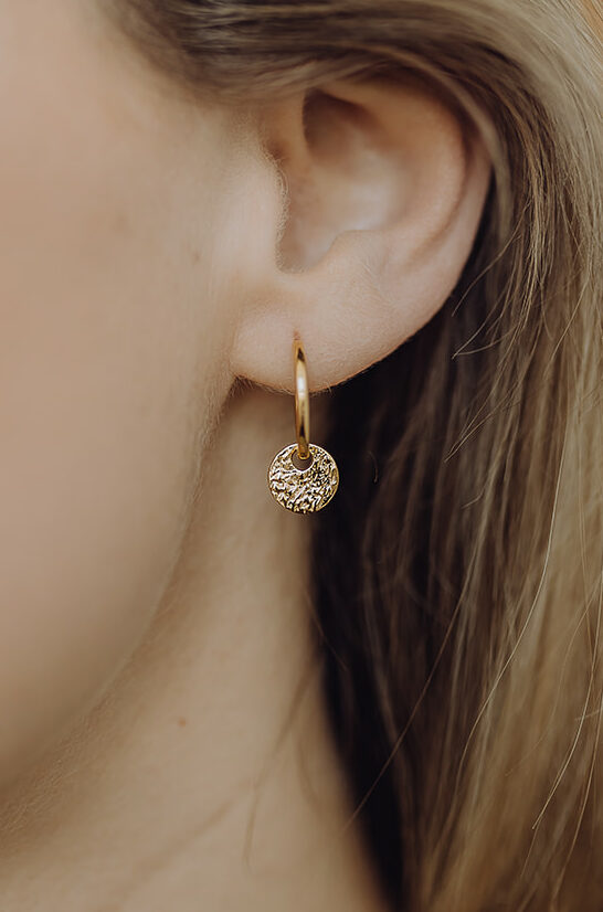 gftd Creolen met Moon hanger