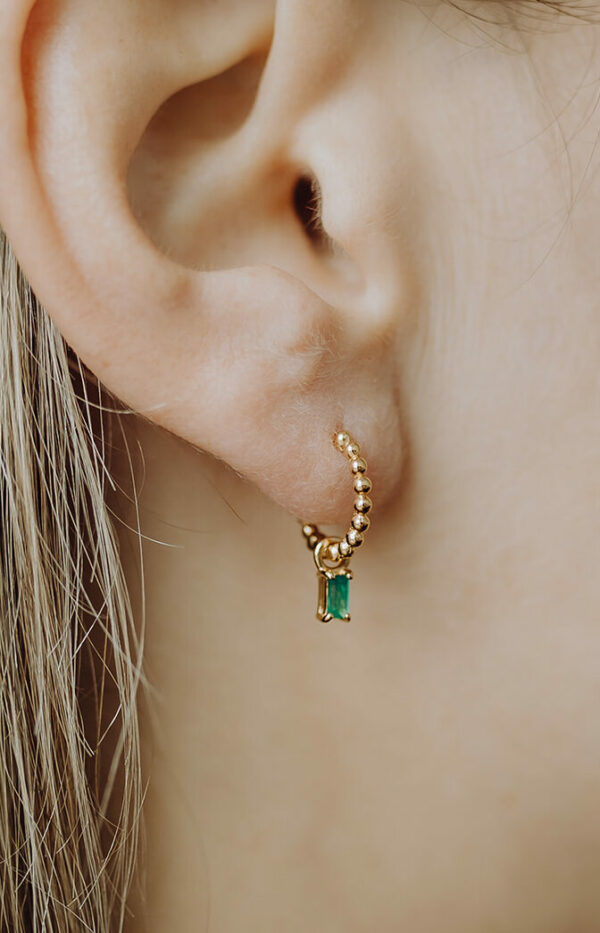 gftd Dotted creolen met geboortesteen