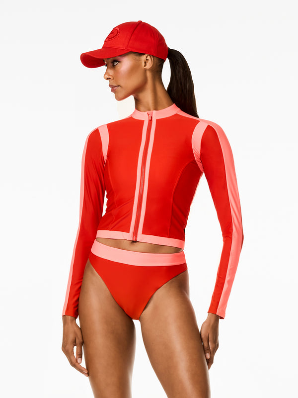 goldbergh SPLASH long sleeve zip rashguard