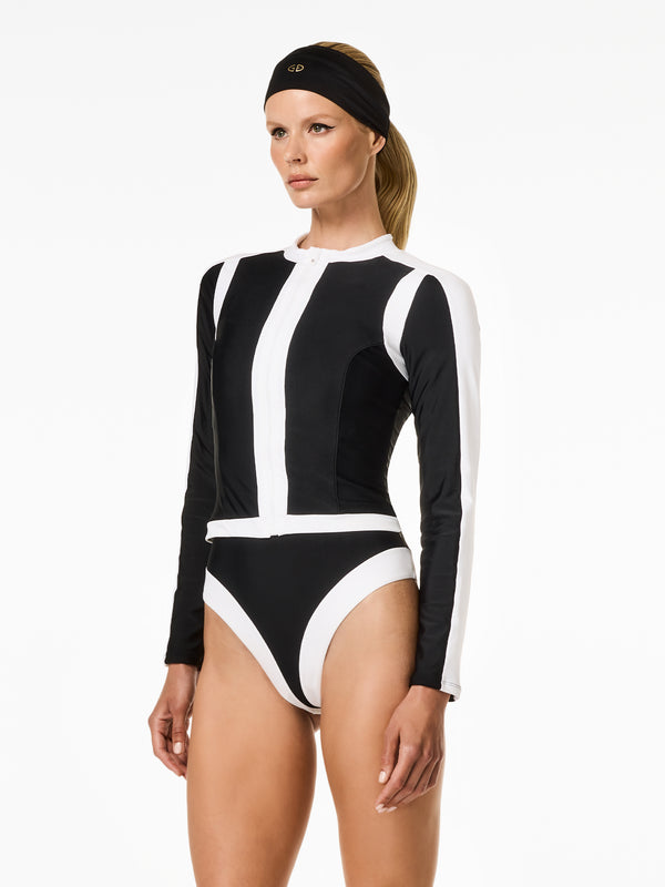 goldbergh SPLASH long sleeve zip rashguard