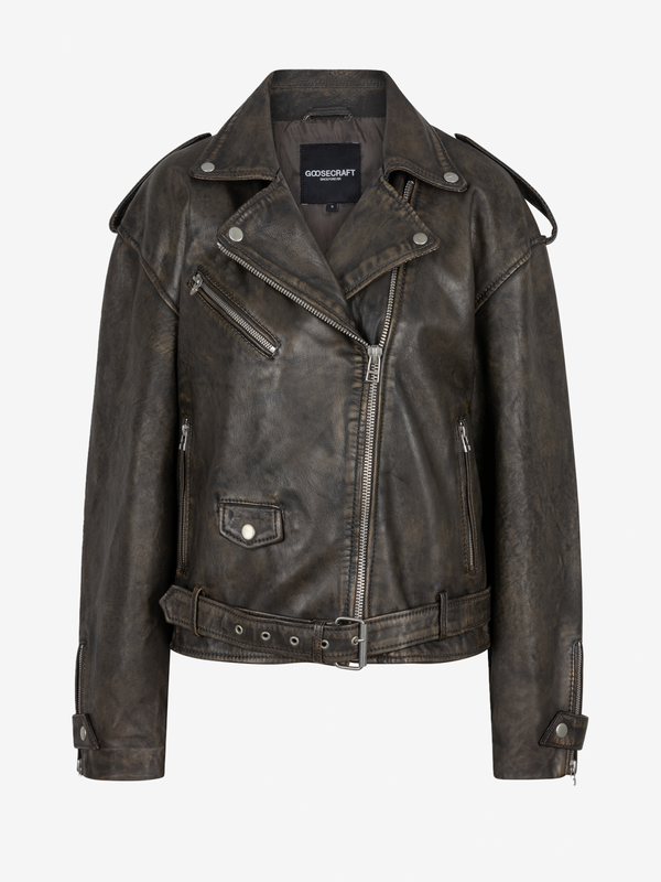 goosecraft Galloway biker Brown Grey | Dark Grey