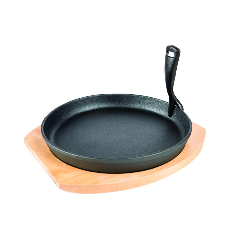 grill guru Grill Guru Cast Iron Cooking Plate & Holder XL