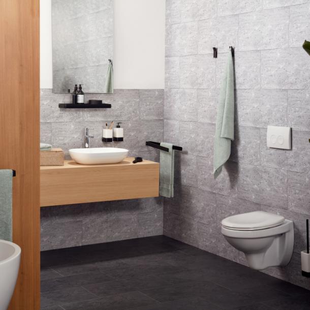 Haceka Haceka Aline Dubbele Handdoekhouder Zwenkbaar Zwart Aluminium 46cm