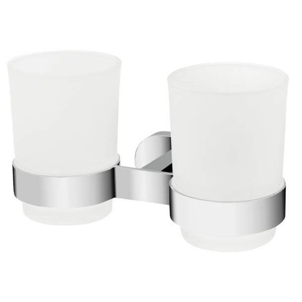 haceka Haceka Gio dubbele bekerhouder glas chroom