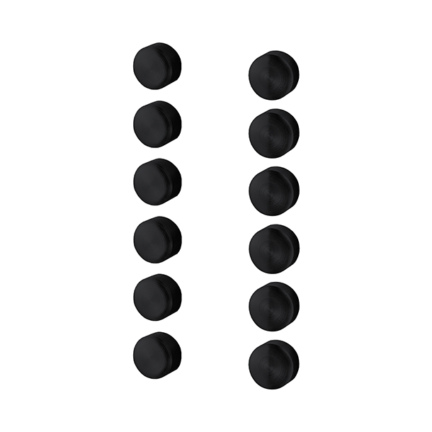 haceka Haceka Ixi afdekkapje set/12 mat zwart PVC
