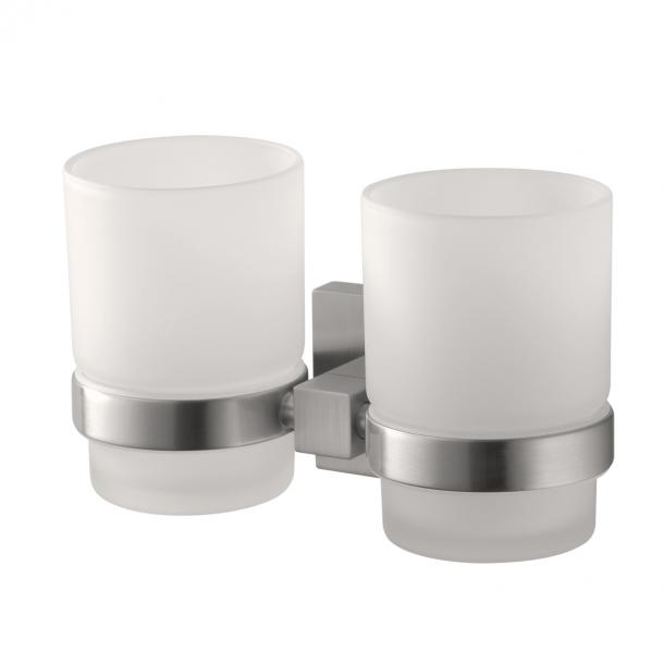 haceka Haceka Mezzo dubbele bekerhouder geborsteld