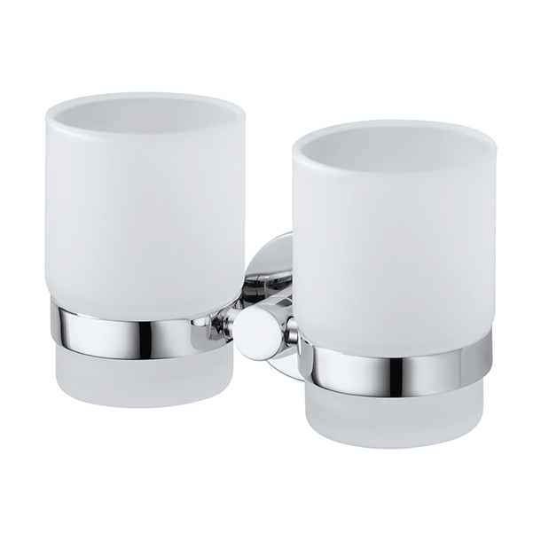 haceka Haceka Kosmos dubbele bekerhouder glas chroom