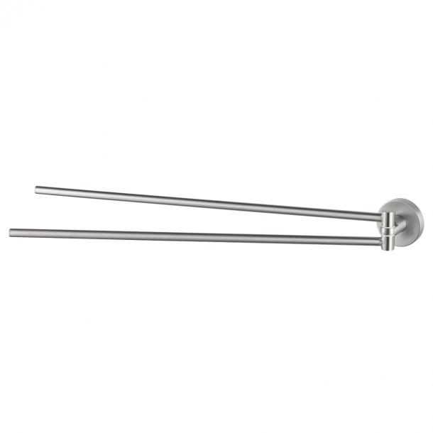 haceka Haceka Kosmos dubbele handdoekhouder zwenkbaar geborsteld 46cm