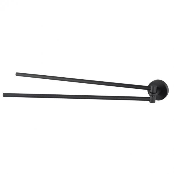 haceka Haceka Kosmos dubbele handdoekhouder zwenkbaar mat zwart 46cm