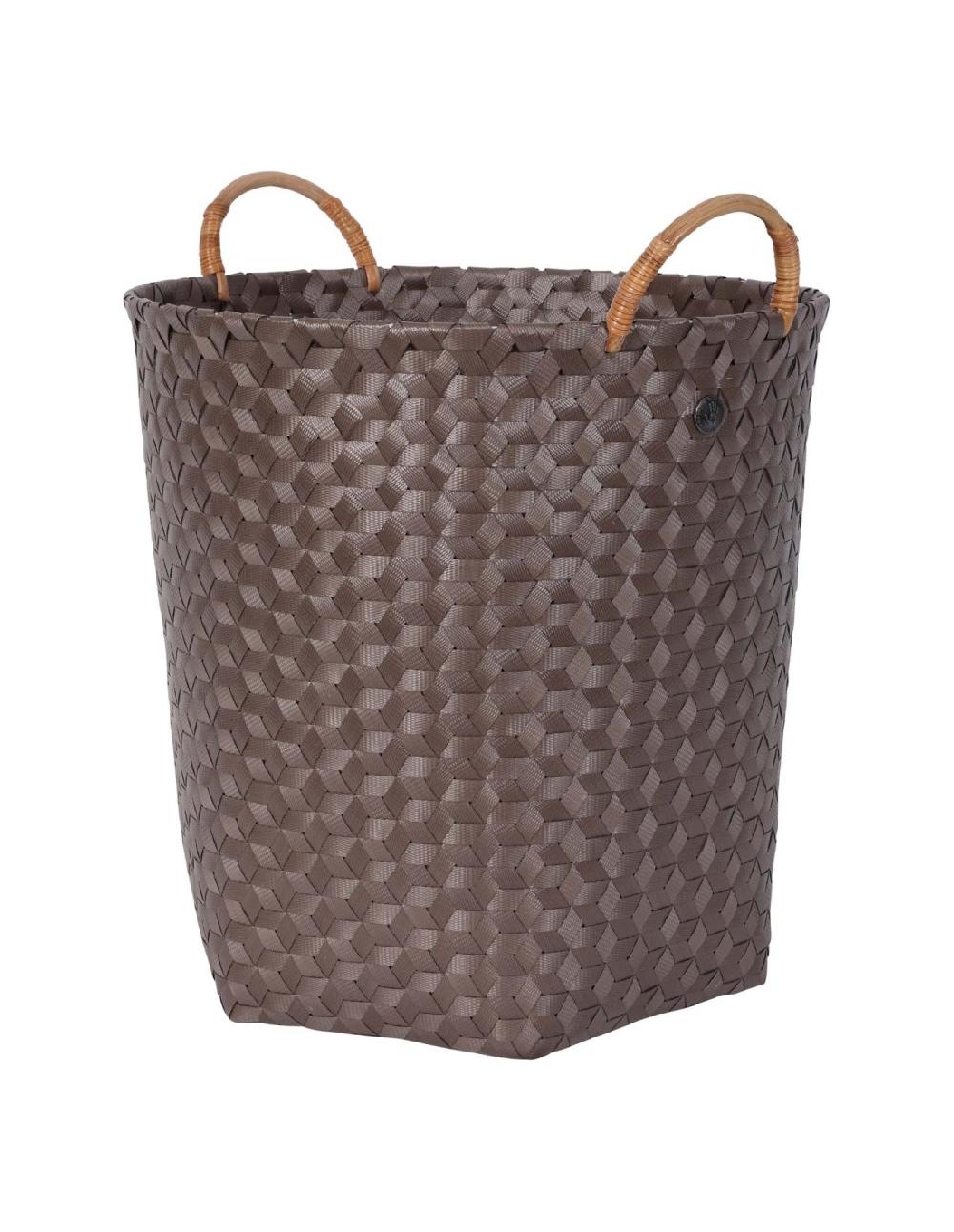 handed by Dimensional - Open round basket with rattan handles size L