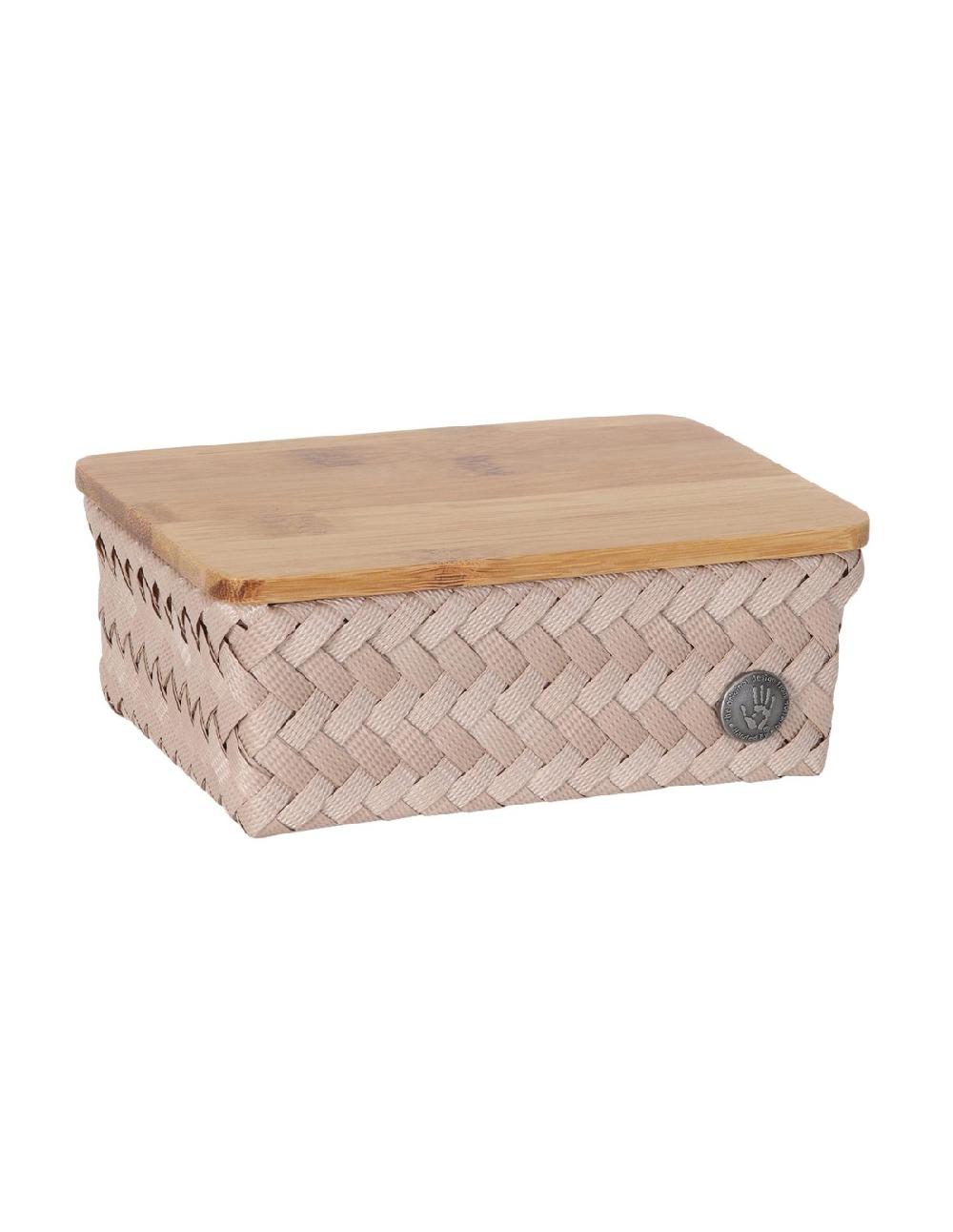 handed by Top Fit small - Basket rectangular with bamboo cover handed by Top Fit small - Basket rectangular with bamboo cover