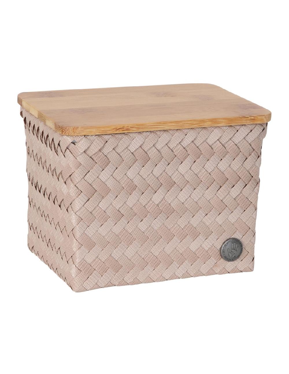 handed by Top Fit small high - Basket rectangular with bamboo cover handed by Top Fit small high - Basket rectangular with bamboo cover