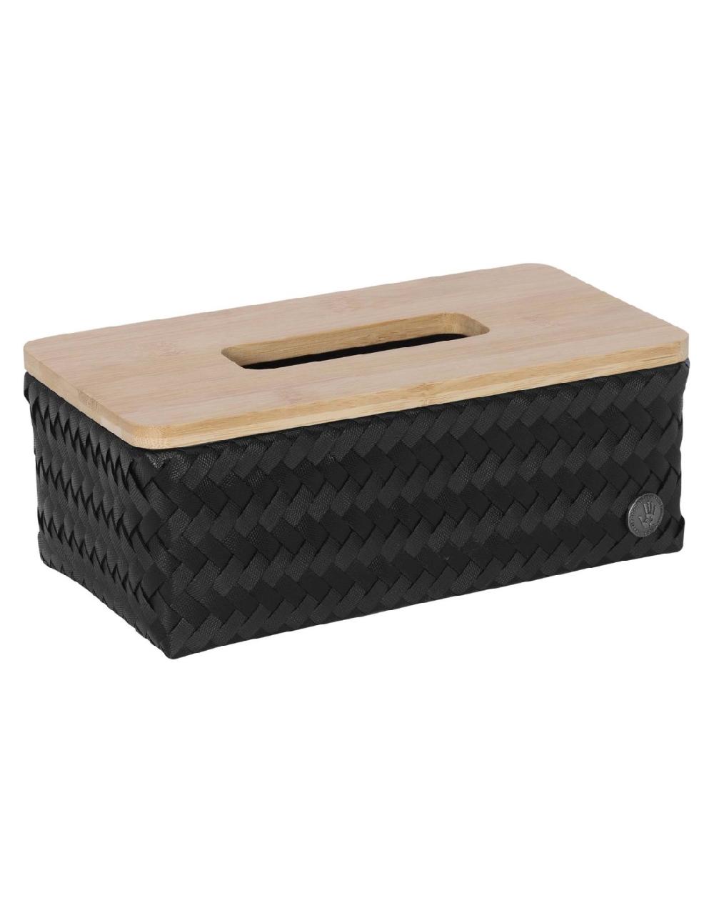 handed by Top Fit Tissue box rectangular - Basket with bamboo cover