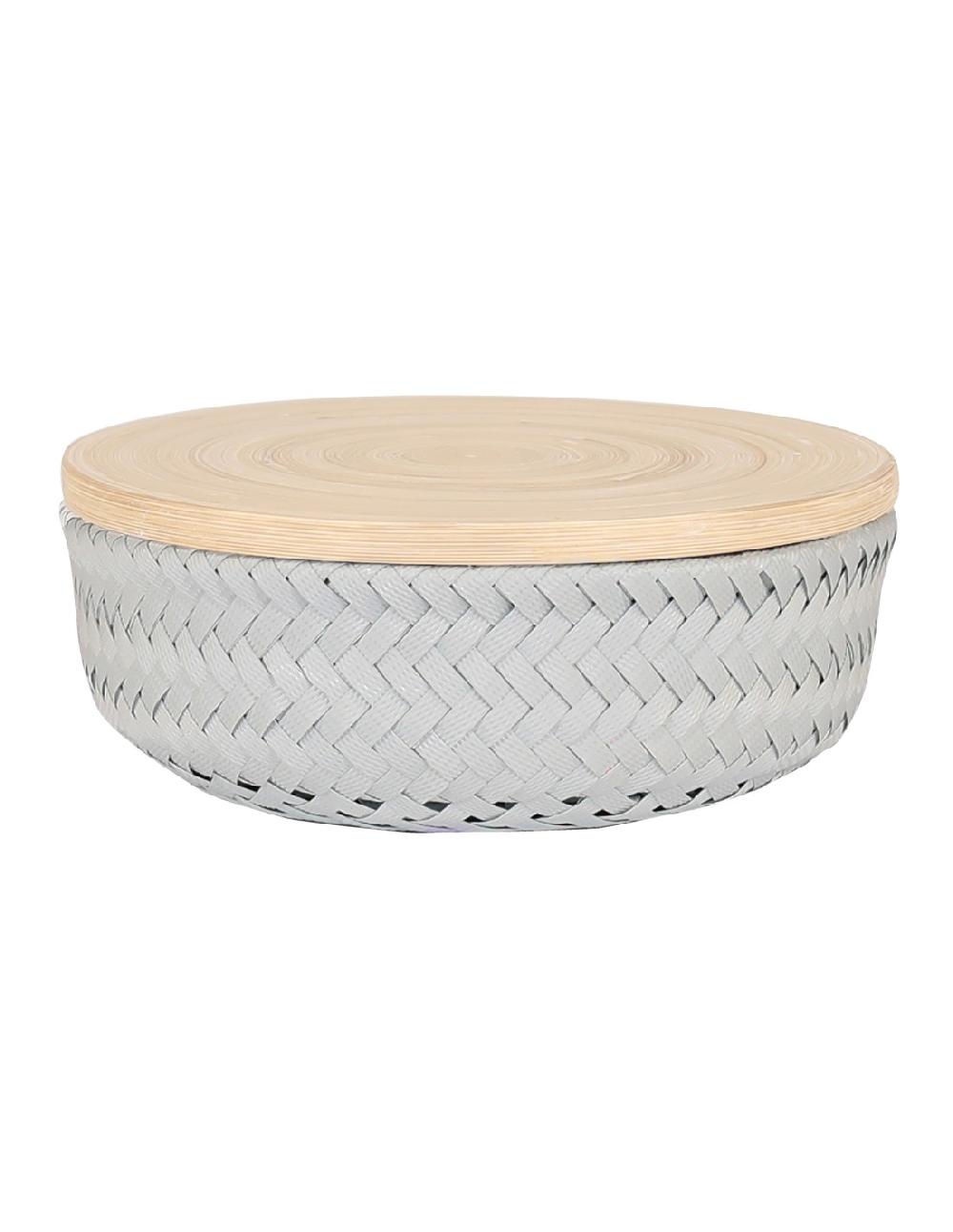 handed by Wonder - Round basket with bamboo cover size S