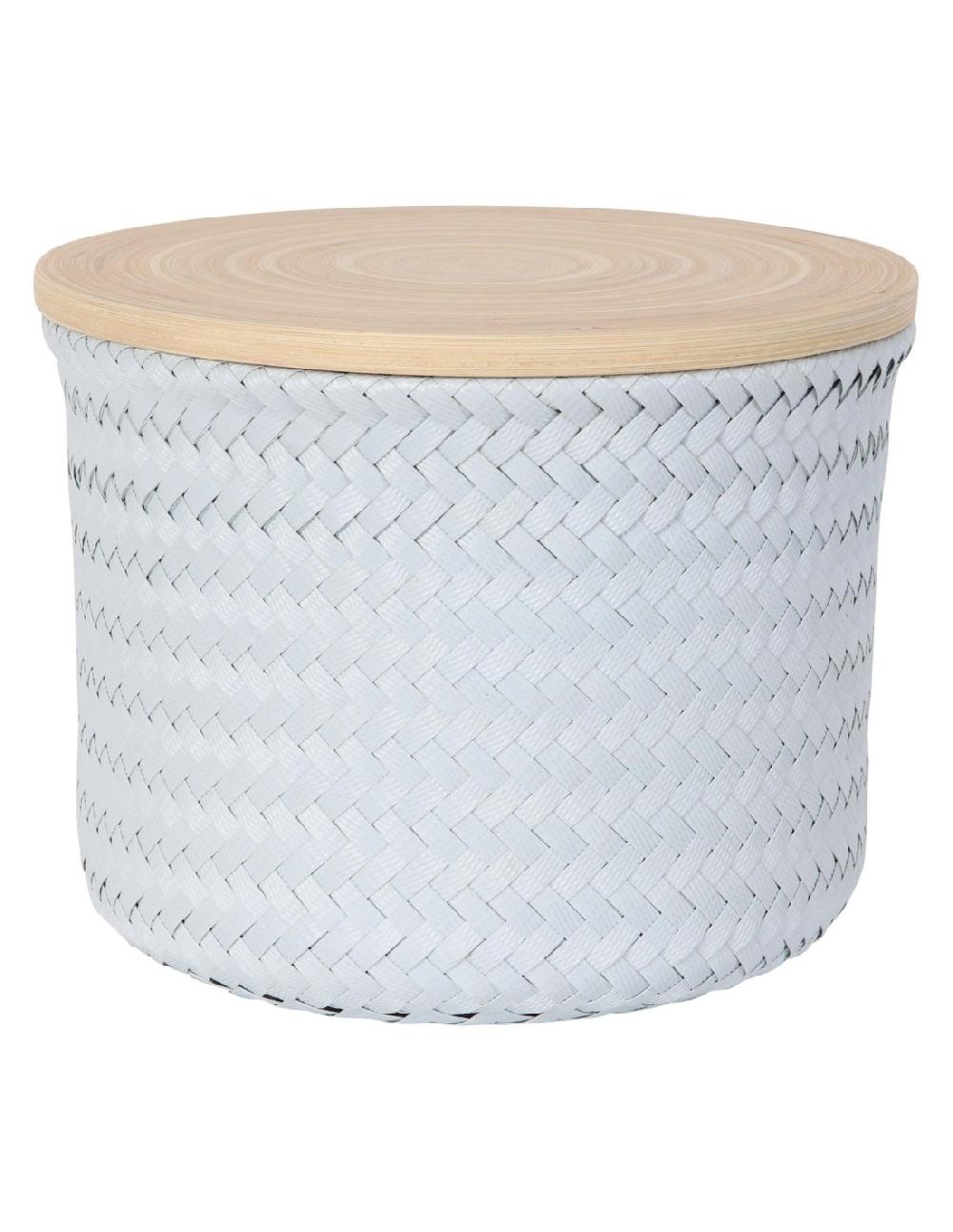 handed by Wonder - Round high basket with bamboo cover size S