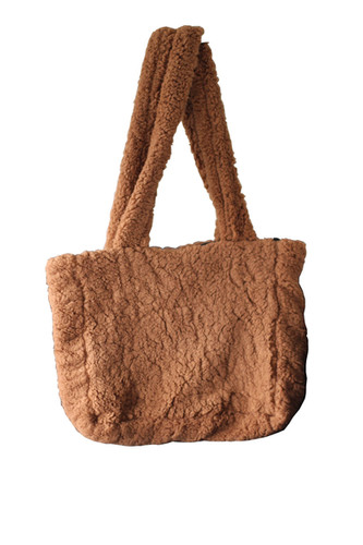 handmade by cassandra Handgemaakte Teddy Shopper – Cognac Bruin