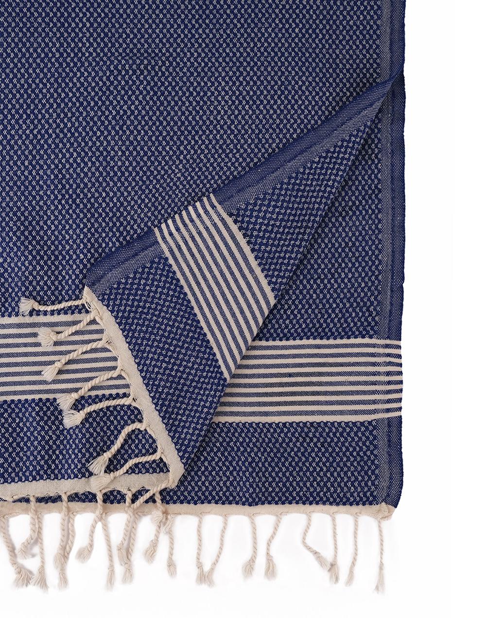 happy towels Hamamdoek van milieuzacht garen Donkerblauw