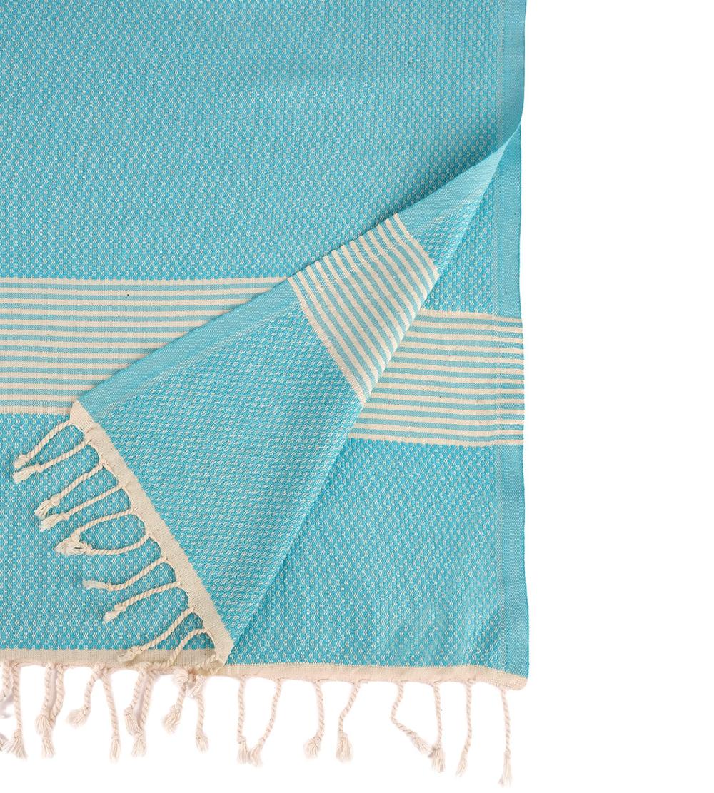 happy towels Hamamdoek van milieuzacht garen Turquoise