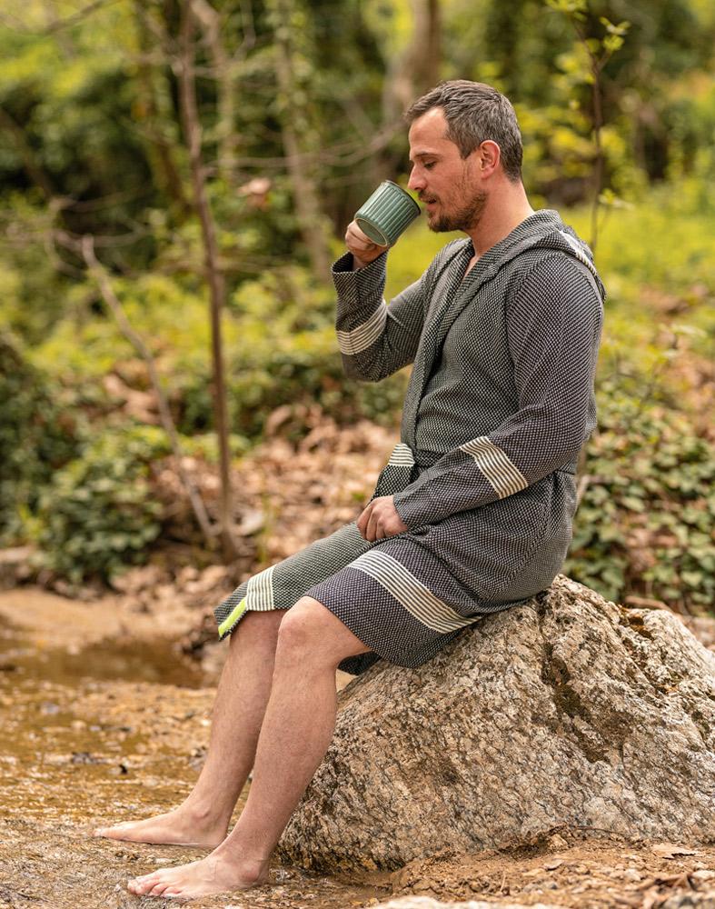 happy towels Badjas Antraciet