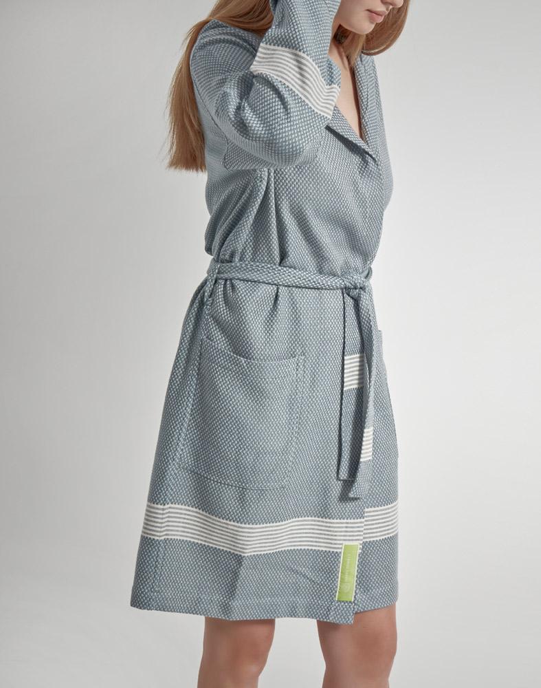 happy towels Badjas Grijsblauw