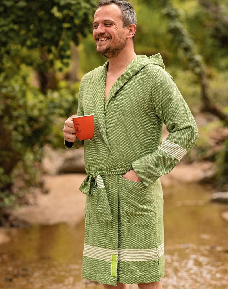 happy towels Badjas Grijsblauw