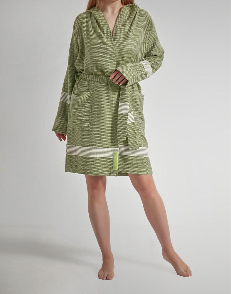 happy towels Badjas Olijfgroen