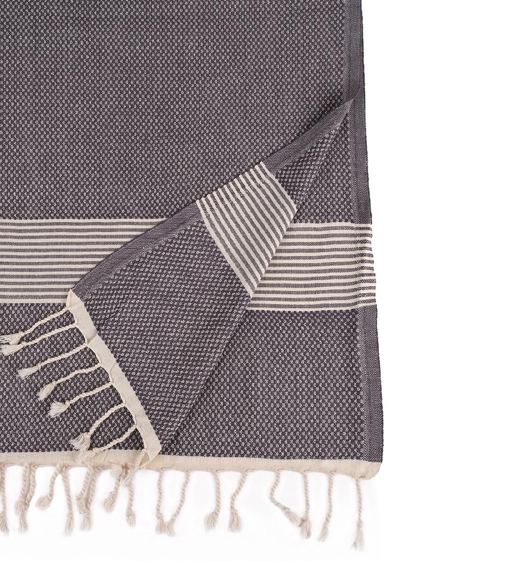 happy towels Hamamdoek van milieuzacht garen Grijs