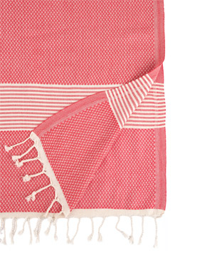 happy towels Hamamdoek van milieuzacht garen Rood