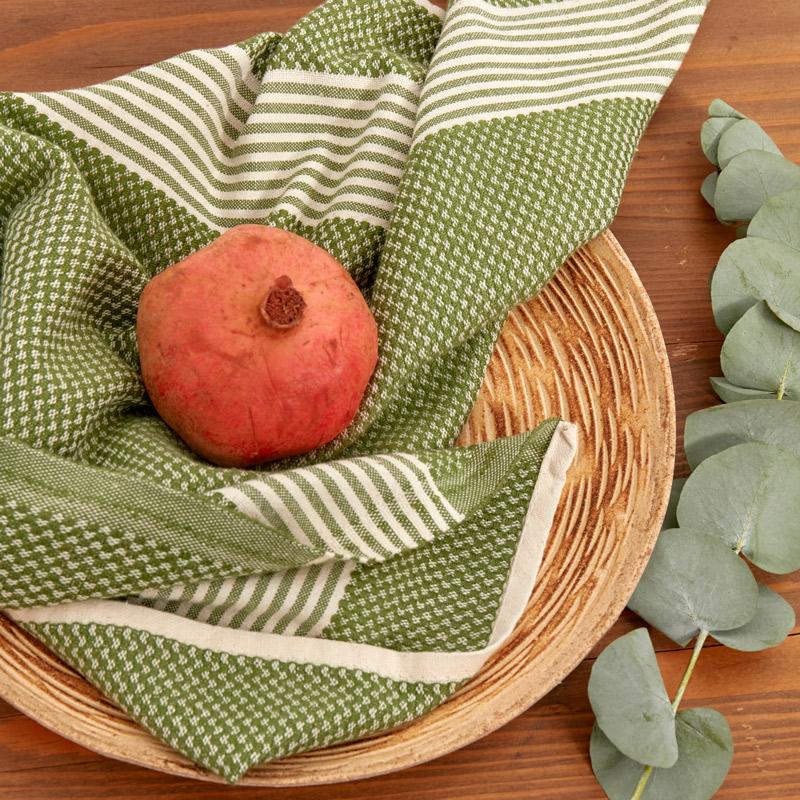 happy towels Keukendoeken (twee) Olijfgroen