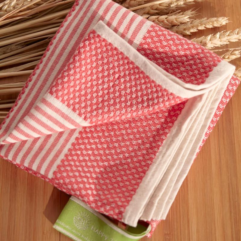 happy towels Keukendoeken (twee) Rood