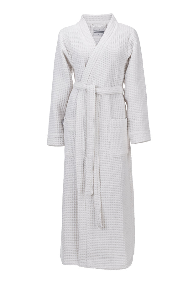 heckett & lane Badjas Wafel Super White 65% Gerecycled Katoen 35% Andere Vezels