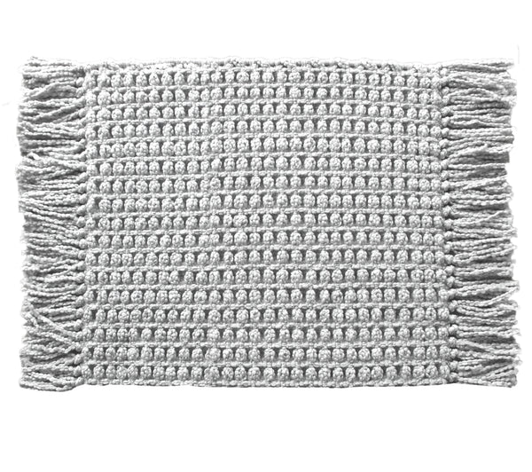 Heckett & Lane Badmat Madras Light Grey - 65% Katoen 35% Polyester