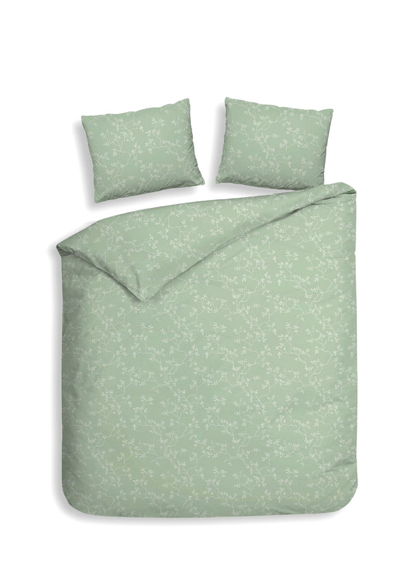 heckett & lane Dekbedovertrek Alloro Laurel Green - 100% Brushed-Cotton