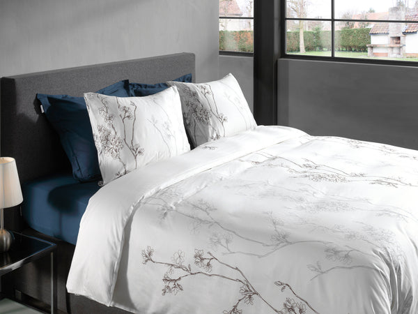 Heckett & Lane Dekbedovertrek Becca White - 100% Katoen-Satijn