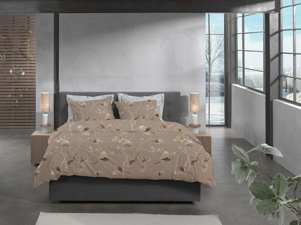 Heckett & Lane Dekbedovertrek Bronco Brown - 100% Brushed-Cotton