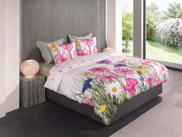 Heckett & Lane Dekbedovertrek Campo Wit - 100% Katoen-Satijn