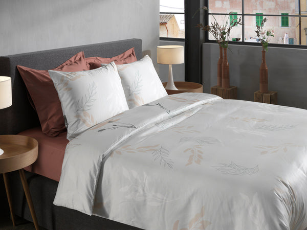 Heckett & Lane Dekbedovertrek Charlot Off-white - 100% Katoen-Satijn