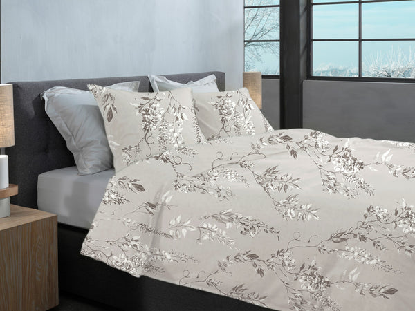 Heckett & Lane Dekbedovertrek Chiara Grey - 100% Brushed-Cotton