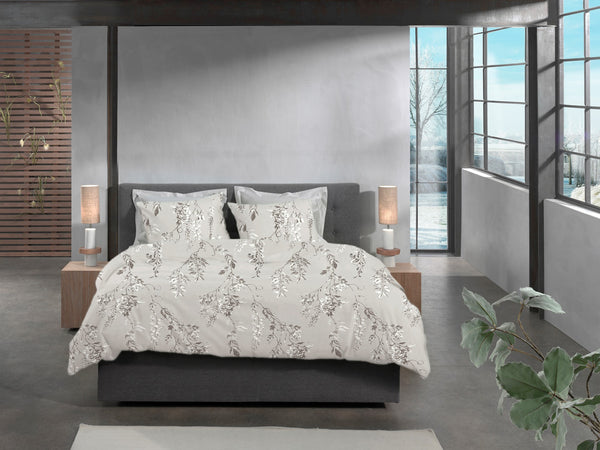 Heckett & Lane Dekbedovertrek Chiara Grey - 100% Brushed-Cotton