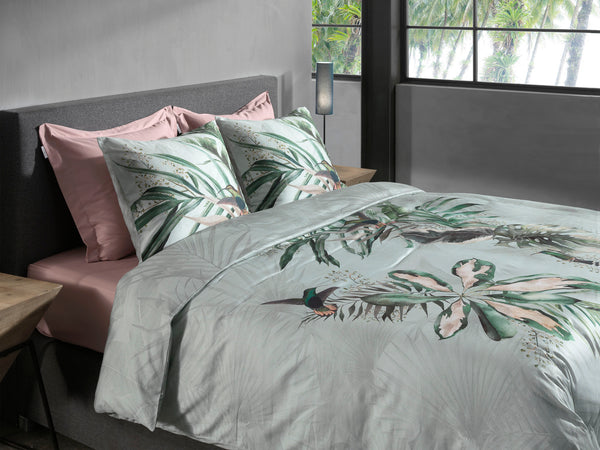 Heckett & Lane Dekbedovertrek Ciunglia Green - 100% Katoen-Satijn